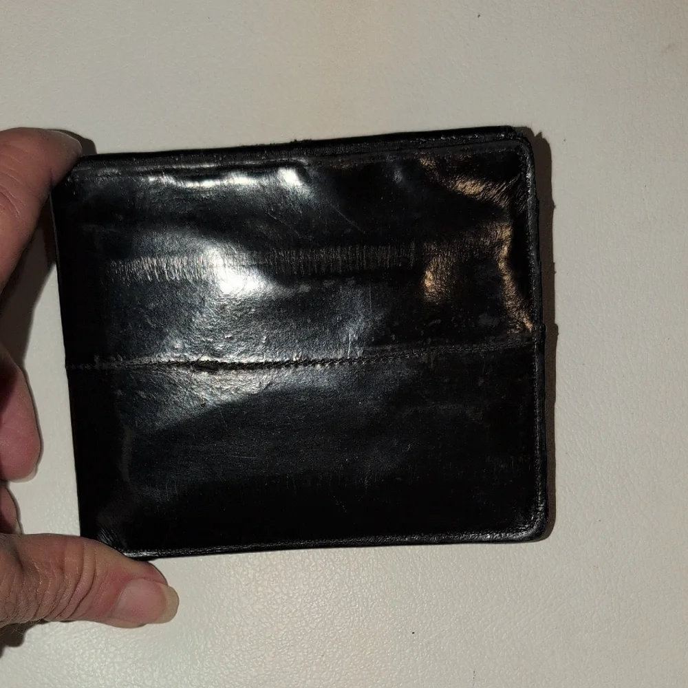 Black Eel Leather Wallet